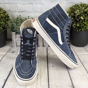 VANS Sk8 Hi Tapered - DENIM EMBROIDERY NAVY/WHITE